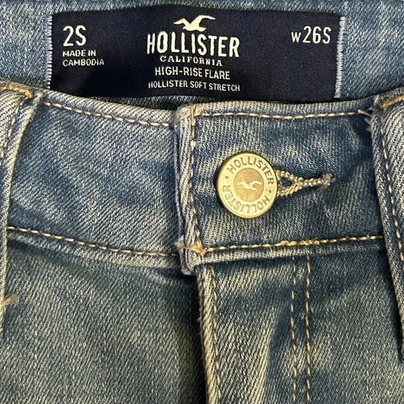 Hollister Light Blue Flare Jeans - Picture 7 of 7